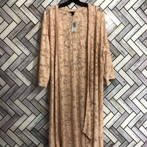 Torrid Dusty Rose Floral Open Duster